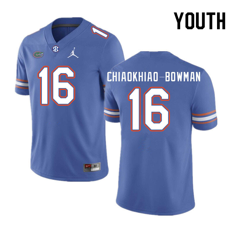 Youth #16 Thai Chiaokhiao-Bowman Florida Gators College Football Jerseys Stitched-Royal